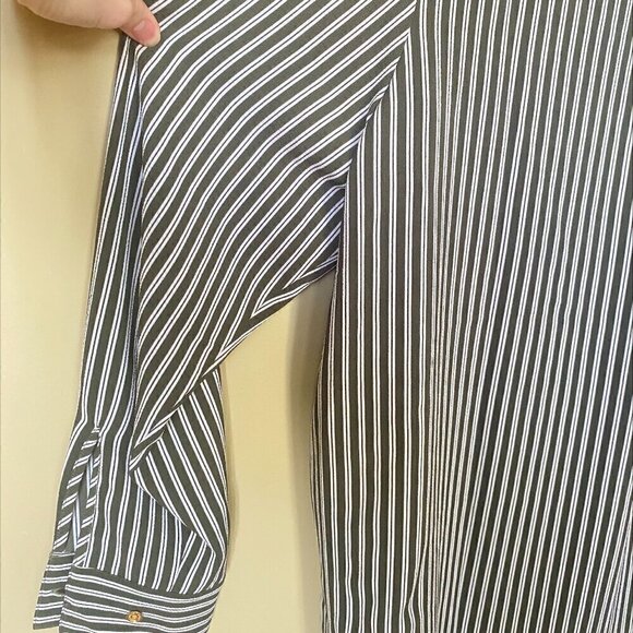 Michael Kors Chiffon Crepe Stripped Womens Blouse - Picture 6 of 12